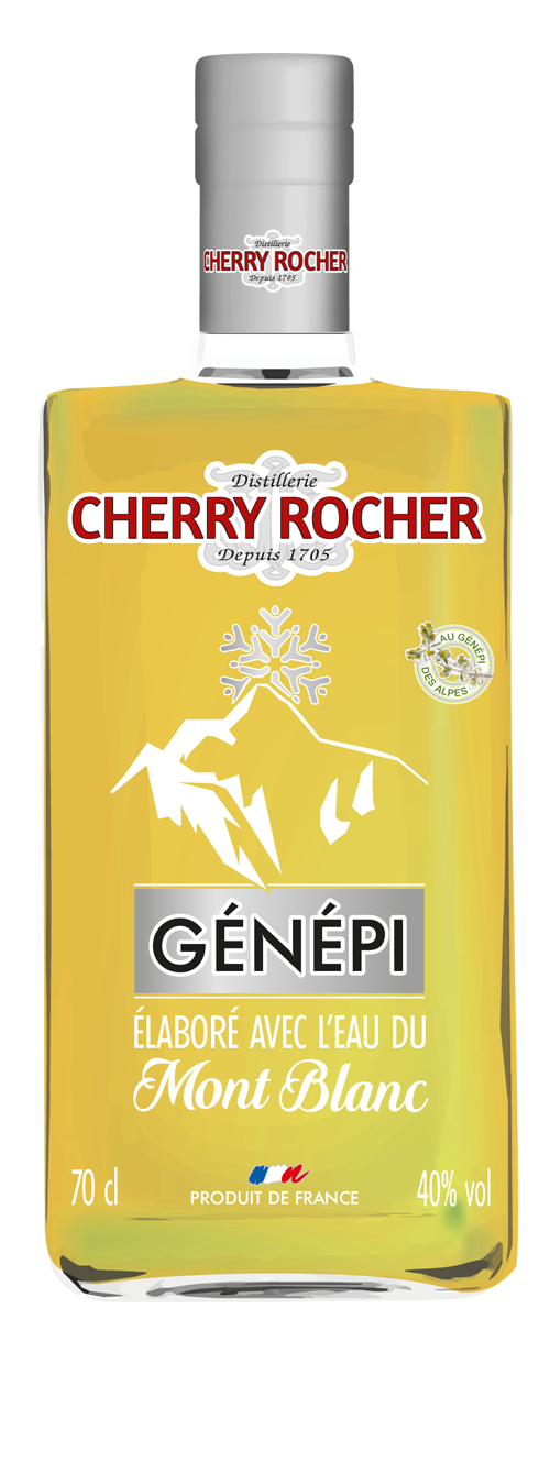 Genepi made with the waters of the Mont Blanc - Cherry Rocher