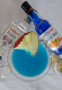 cocktail blue apple cherry rocher