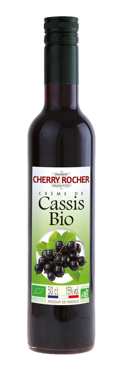 Crème de cassis BIO certifiée AB / Organic blackcurrant liqueur - Cherry Rocher