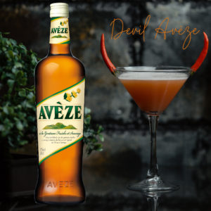Cocktail Devil Avèze cherry rocher