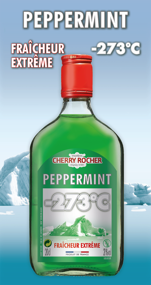 Flask of green peppermint -273° - Cherry Rocher