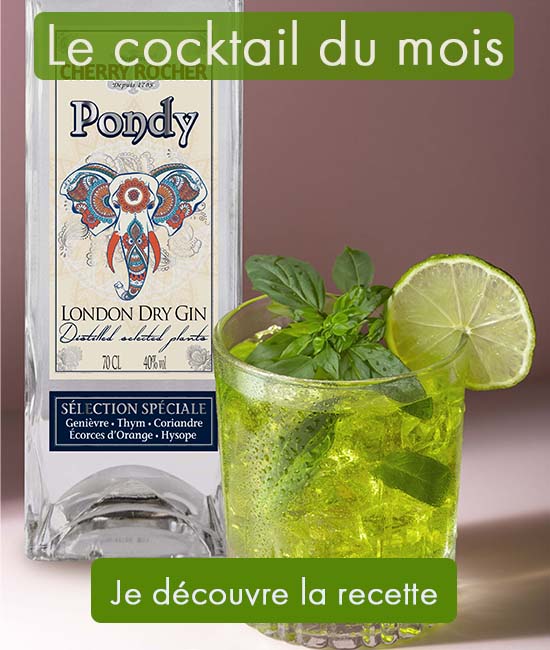 gin basil smash gin pondy cherry rocher
