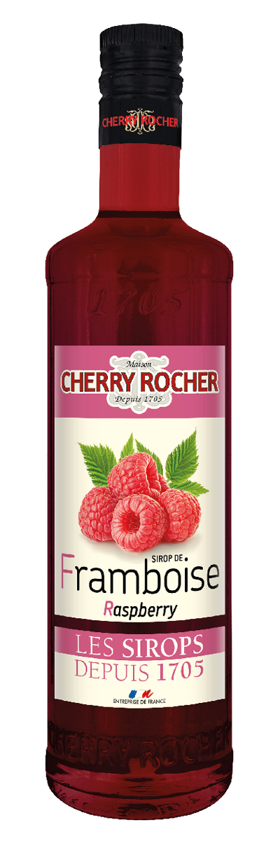 Crème de framboise / Raspberry liqueur - Fruit liqueurs 70 cl engraved  bottle - Cherry-rocher