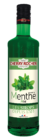 bouteille de sirop de menthe verte